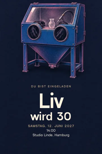 Einladung mit dem Design Ein Mattglasabend