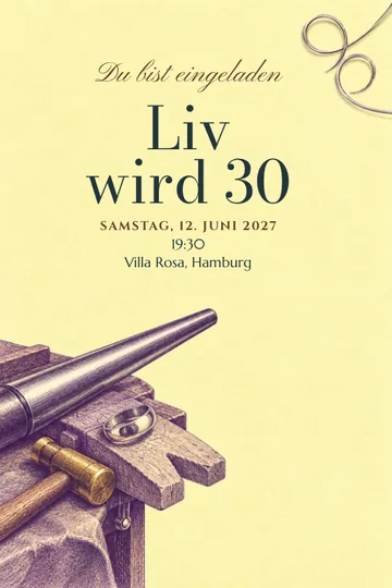 Einladung mit dem Design Silberschmiede-Atelier