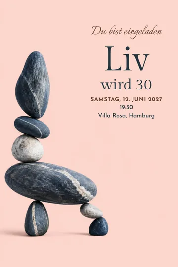 Einladung mit dem Design Alles im Gleichgewicht