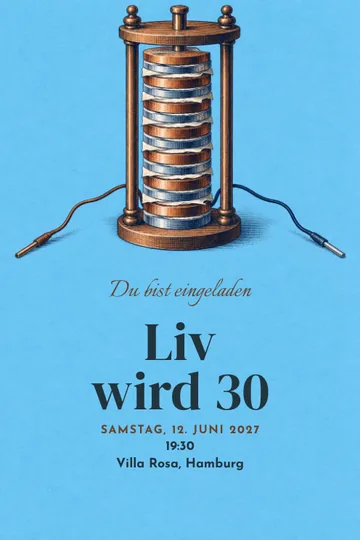 Einladung mit dem Design Der erste Funke