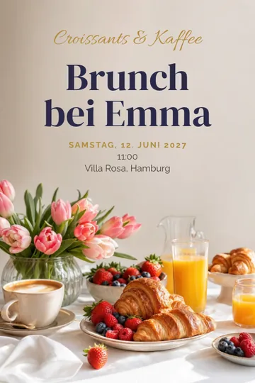 Einladung mit dem Design Sonntagsbrunch