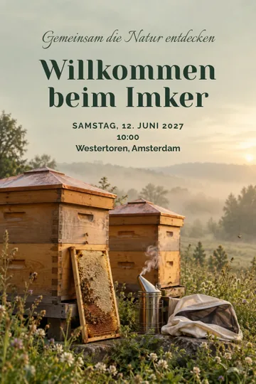 Einladung mit dem Design Die Arbeit der Bienen