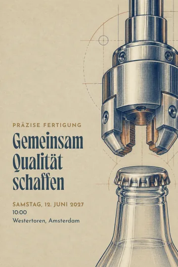 Einladung mit dem Design Präzise Fertigung