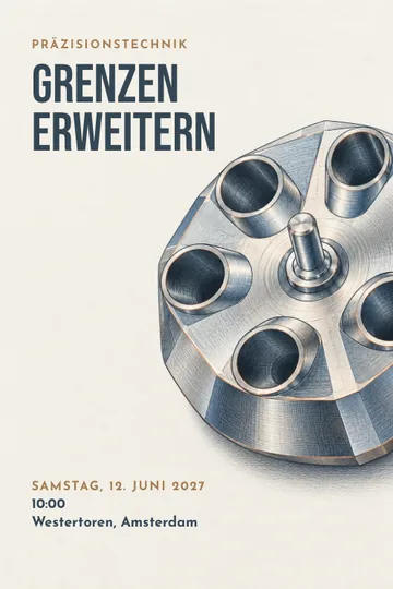 Einladung mit dem Design Präzisionstechnik