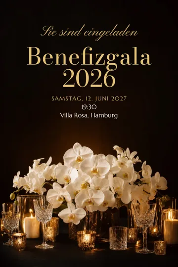 Einladung mit dem Design Benefizgala