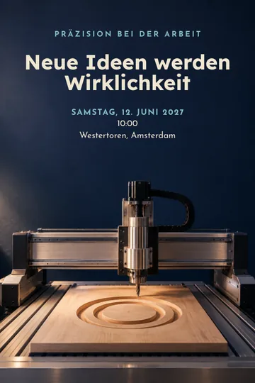 Einladung mit dem Design Präzision bei der Arbeit