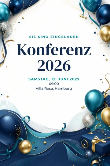Einladung mit dem Design Konferenz