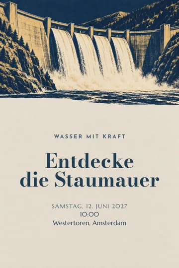 Einladung mit dem Design Wasser mit Kraft
