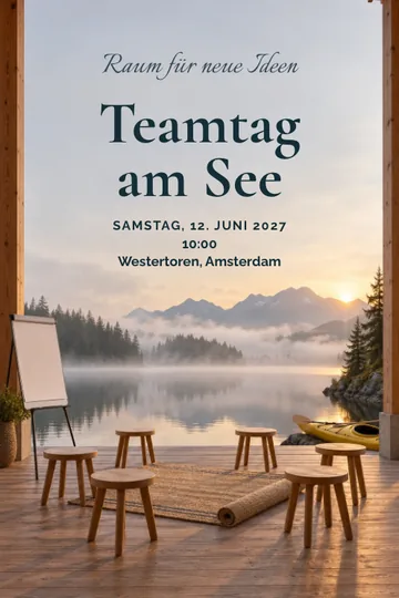 Einladung mit dem Design Team am See