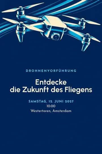 Einladung mit dem Design Drohnenvorführung