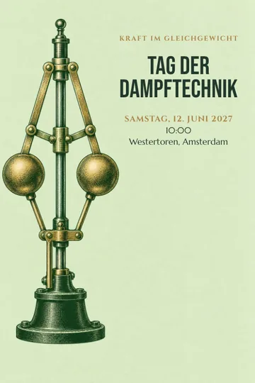 Einladung mit dem Design Dampftechnik