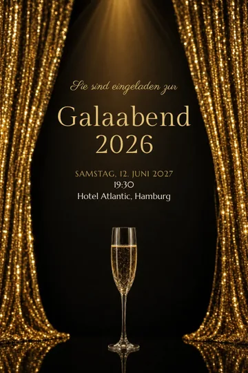Einladung mit dem Design Galaabend