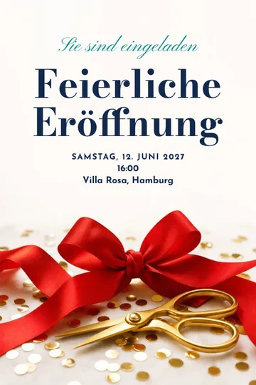 Einladung mit dem Design Eröffnung