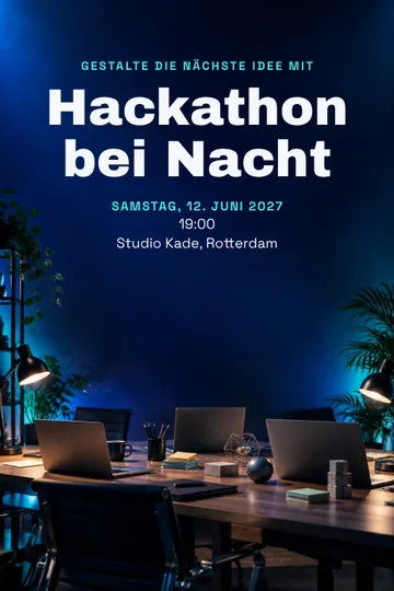 Einladung mit dem Design Hackathon bei Nacht