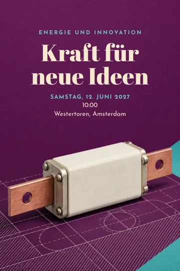Einladung mit dem Design Energie und Innovation