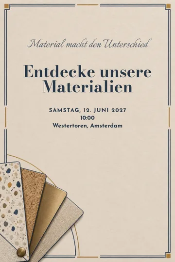 Einladung mit dem Design Material macht den Unterschied