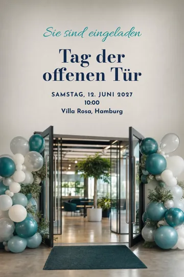 Einladung mit dem Design Tag der offenen Tür