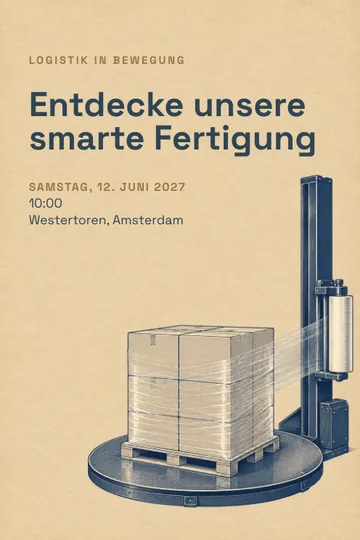 Einladung mit dem Design Logistik in Bewegung