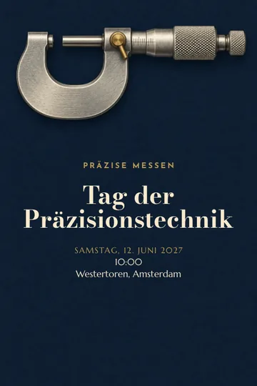 Einladung mit dem Design Präzise messen