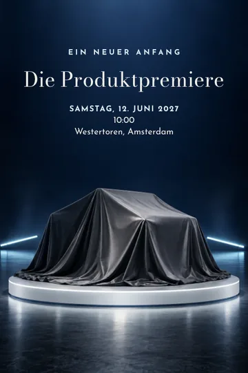 Einladung mit dem Design Die Enthüllung