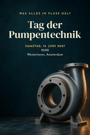Einladung mit dem Design Pumpentechnik
