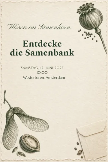 Einladung mit dem Design Wissen im Samenkorn