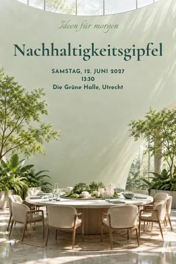 Einladung mit dem Design Nachhaltigkeitsgipfel