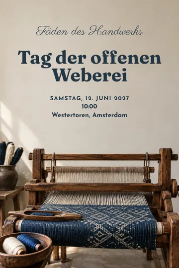 Einladung mit dem Design Fäden des Handwerks