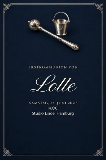 Einladung mit dem Design Ein naher Segen