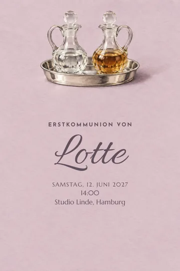 Einladung mit dem Design Ein kostbarer Moment