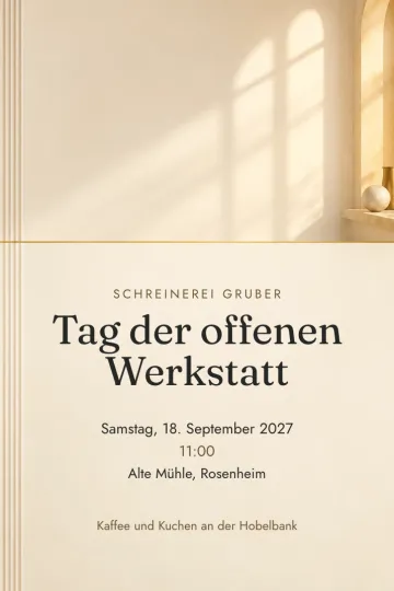 Einladung Firmenfeier, Design Sonniges Atelier