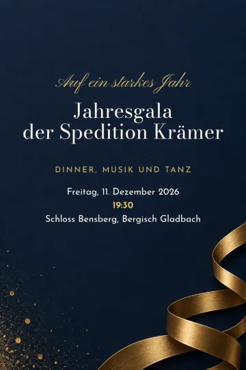 Einladung Firmenfeier, Design Messingspirale