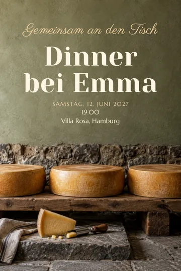 Einladung mit dem Design Im Käsekeller