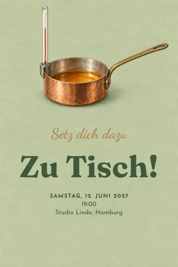 Einladung mit dem Design Süß auf Temperatur
