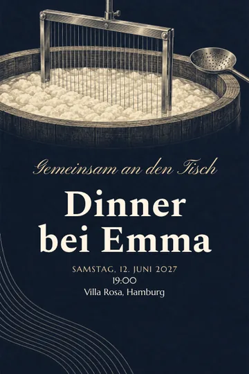 Einladung mit dem Design Die Käserei