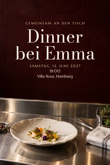 Einladung mit dem Design Am Cheftresen