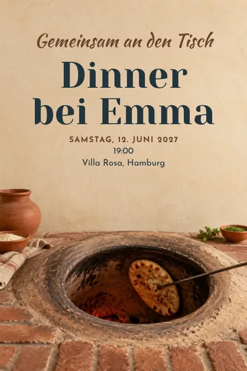 Einladung mit dem Design Rund um den Tandoor