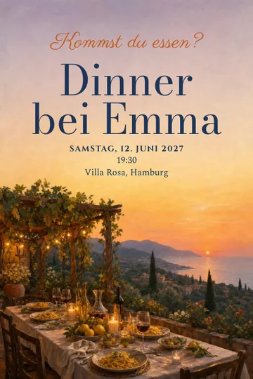 Einladung mit dem Design Dolce Vita