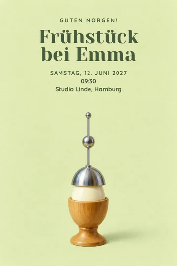 Einladung mit dem Design Ein weicher Anfang