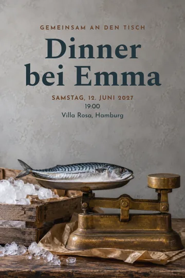 Einladung mit dem Design Frisch vom Fischmarkt