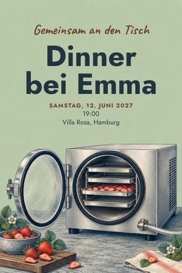 Einladung mit dem Design Dinner aus dem Geschmackslabor