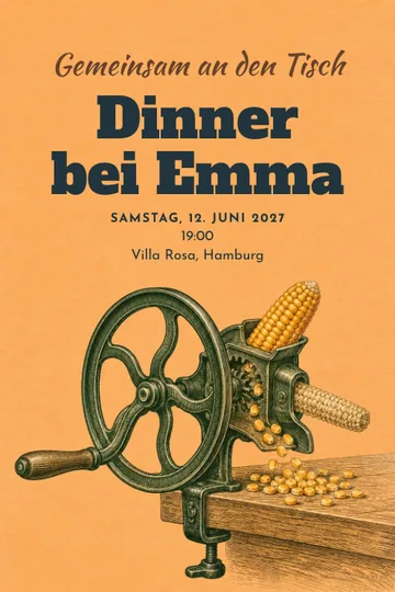 Einladung mit dem Design Gemeinsam ernten