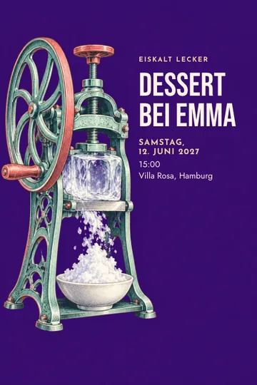 Einladung mit dem Design Eis aus der Mühle
