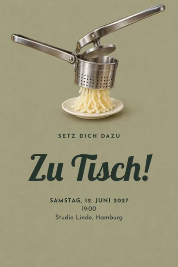 Einladung mit dem Design Samtig zu Tisch