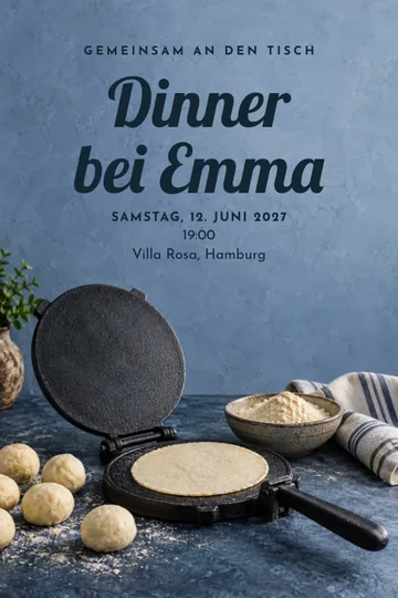 Einladung mit dem Design Tortillapresse