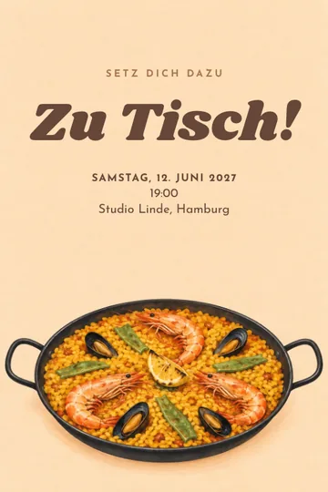 Einladung mit dem Design Unter der Safransonne