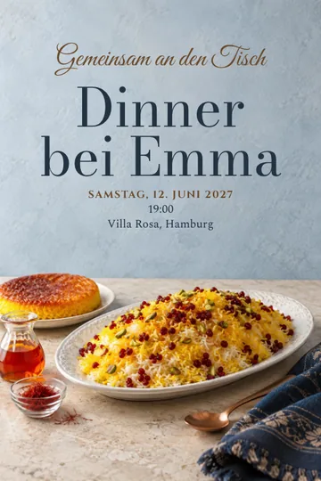 Einladung mit dem Design Persisches Safranfest