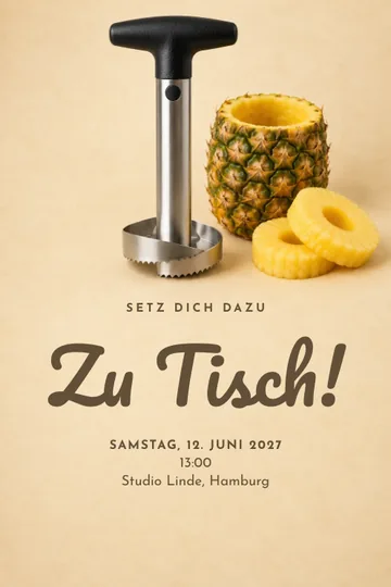 Einladung mit dem Design Tropisch zu Tisch