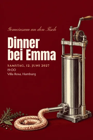 Einladung mit dem Design Charcuterie-Atelier