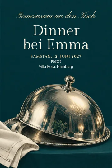 Einladung mit dem Design Unter der Silberhaube